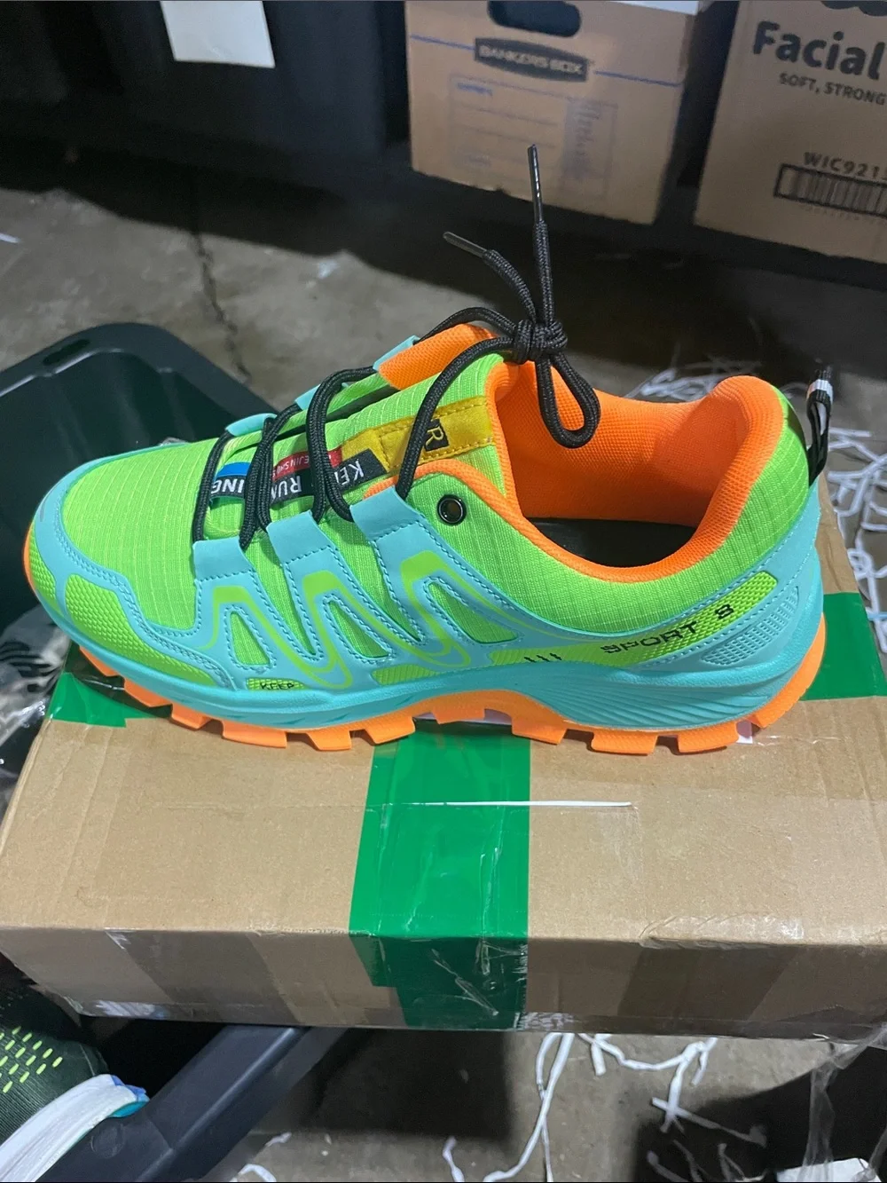 Bakers Neon Green & Orange Women’s Athletic Sneakers